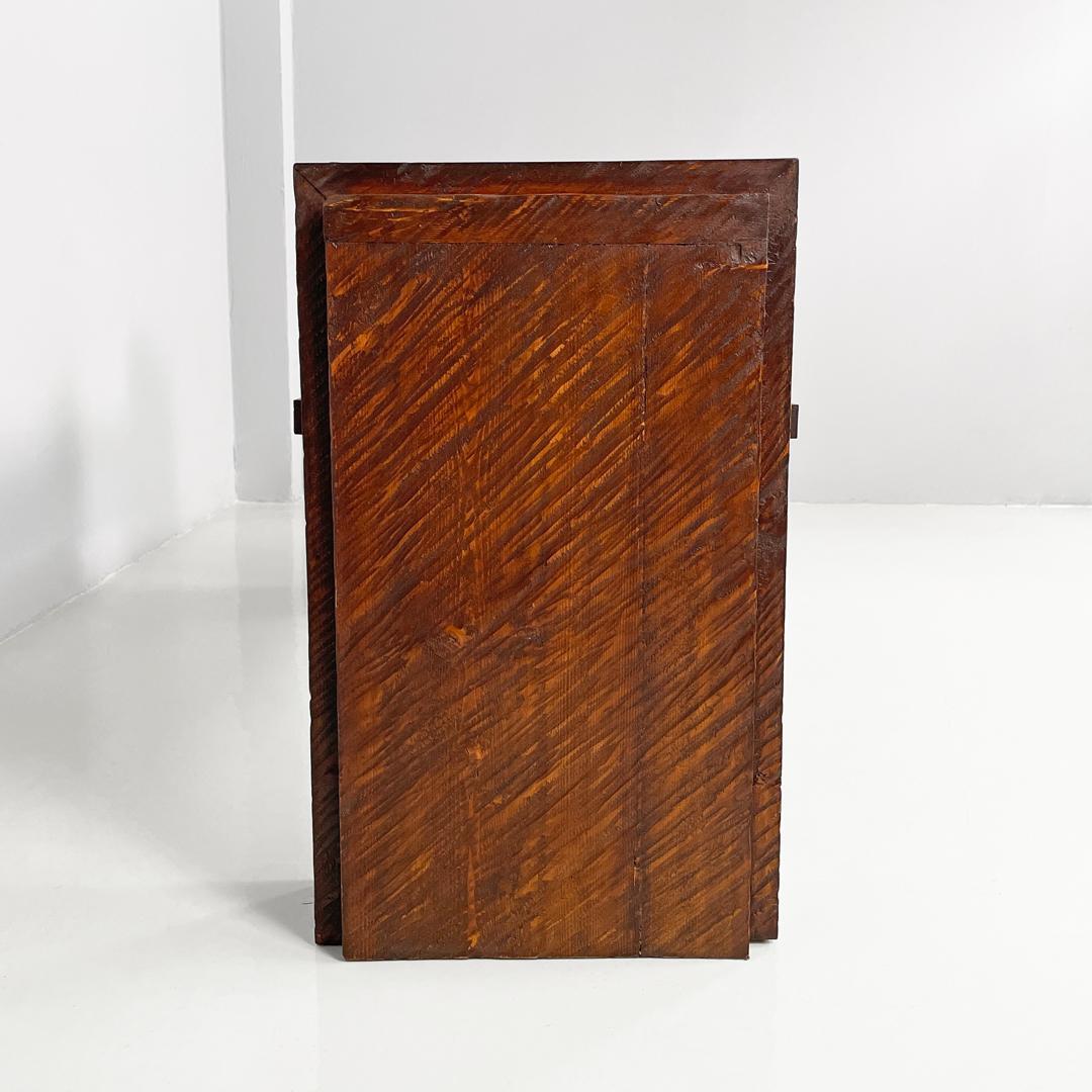 Moderne italienische Bank aus Holz und elfenbeinfarbenem Stoff, 1980er Jahre im Zustand „Gut“ im Angebot in MIlano, IT