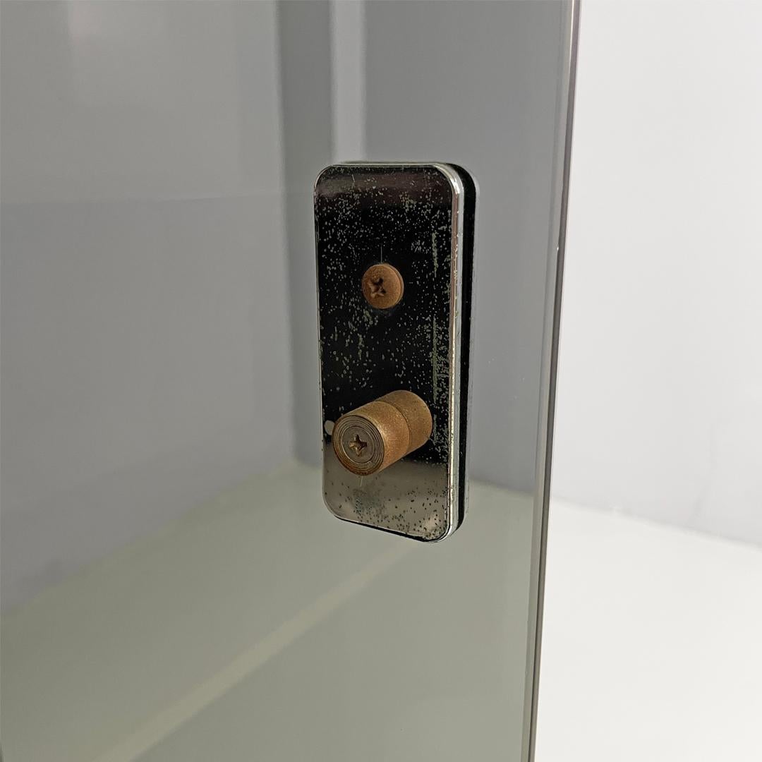 Italian modern wooden black lacquered wardrobe, 1970s For Sale 9