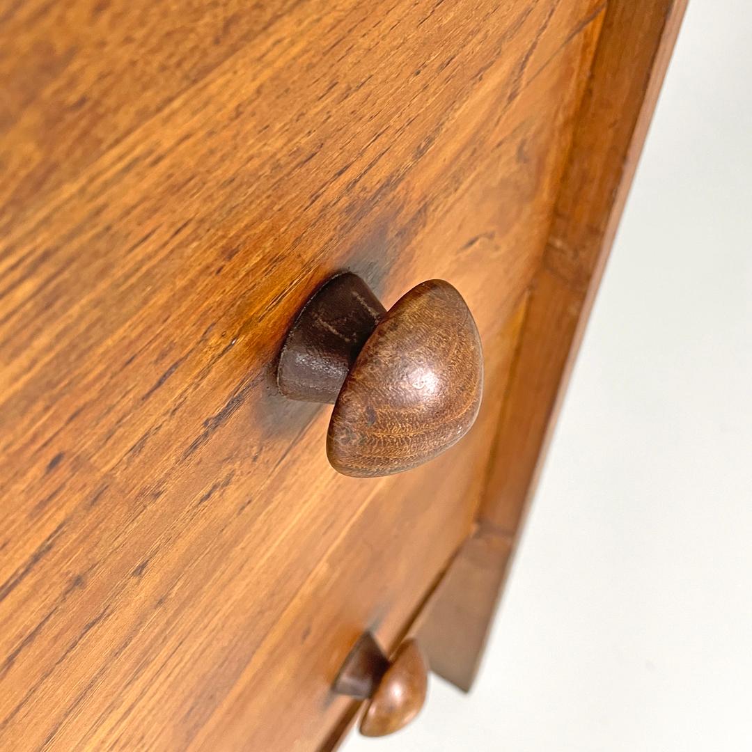 Italian modern wooden chest of drawers with visible joints La Casa Bella, 1970s For Sale 12