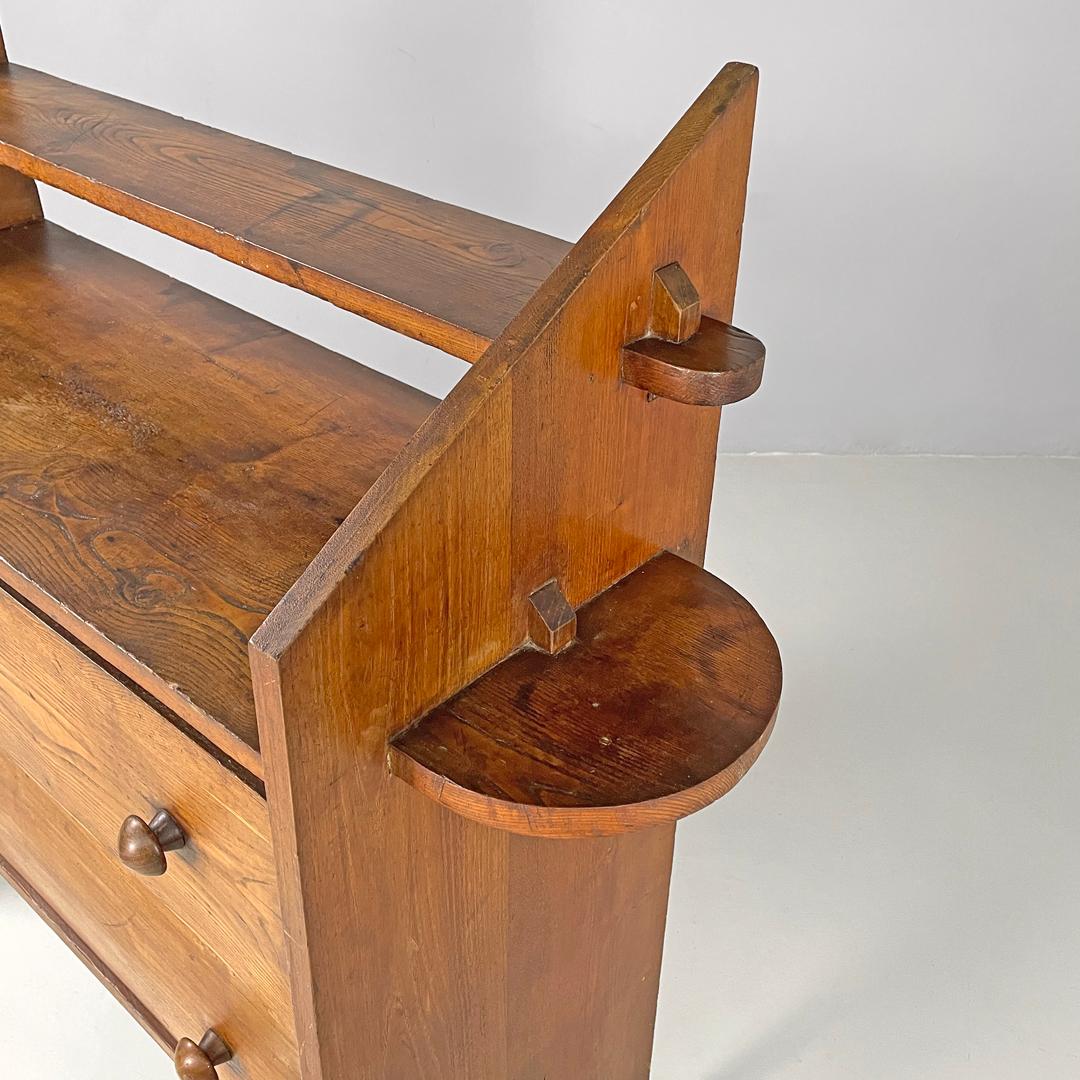 Italian modern wooden chest of drawers with visible joints La Casa Bella, 1970s For Sale 3