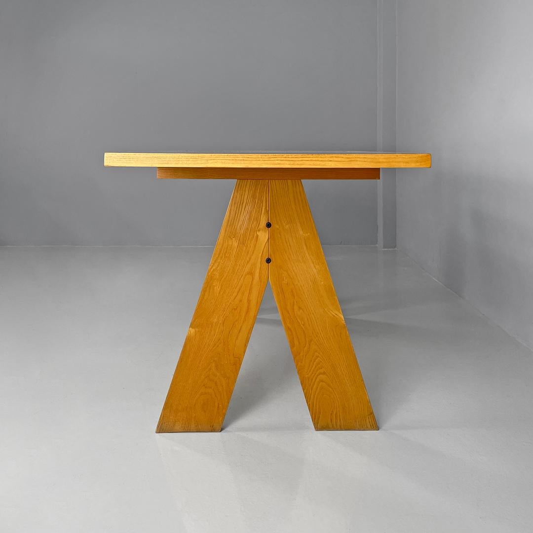 Late 20th Century Italian modern wooden dining table by Gigi Sabadin for Stilwood, 1970s For Sale
