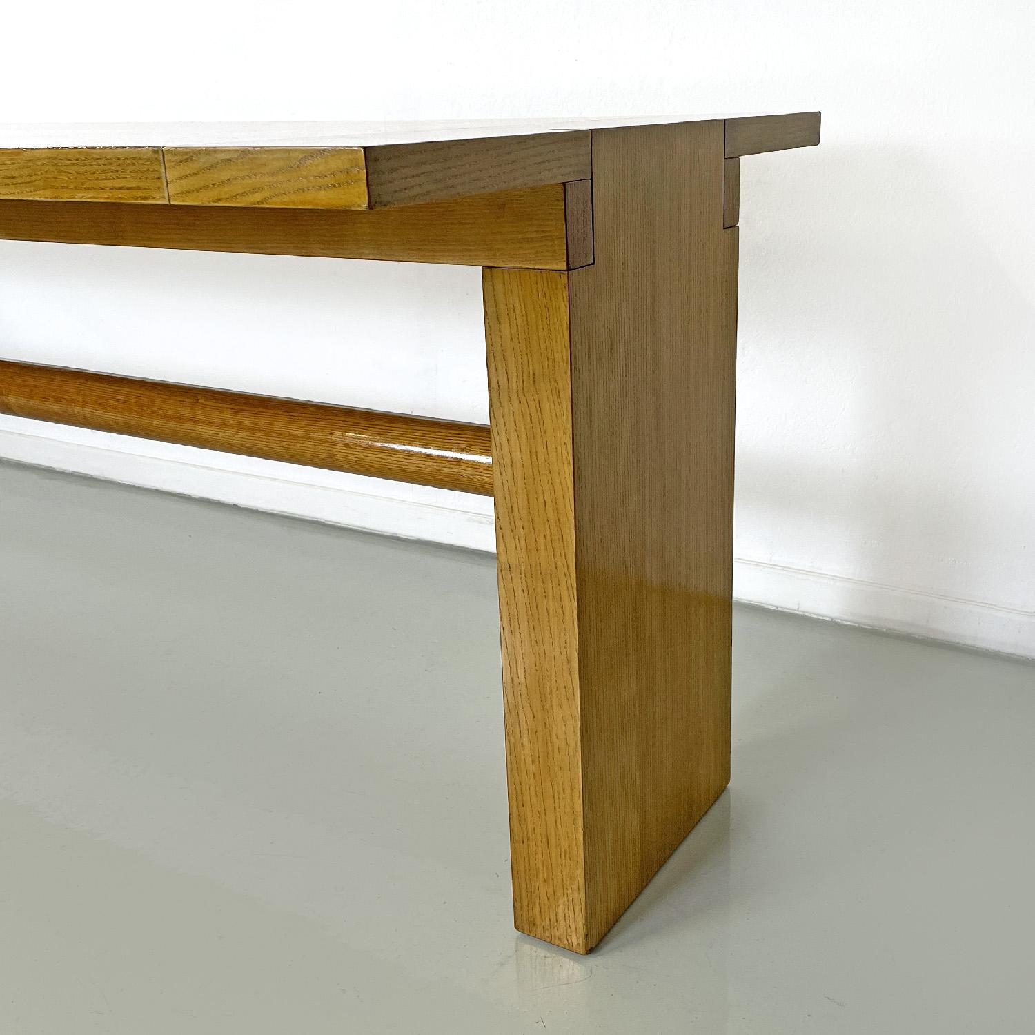 Italian modern wooden dining table Valmarana by Carlo Scarpa for Gavina, 1970s 5