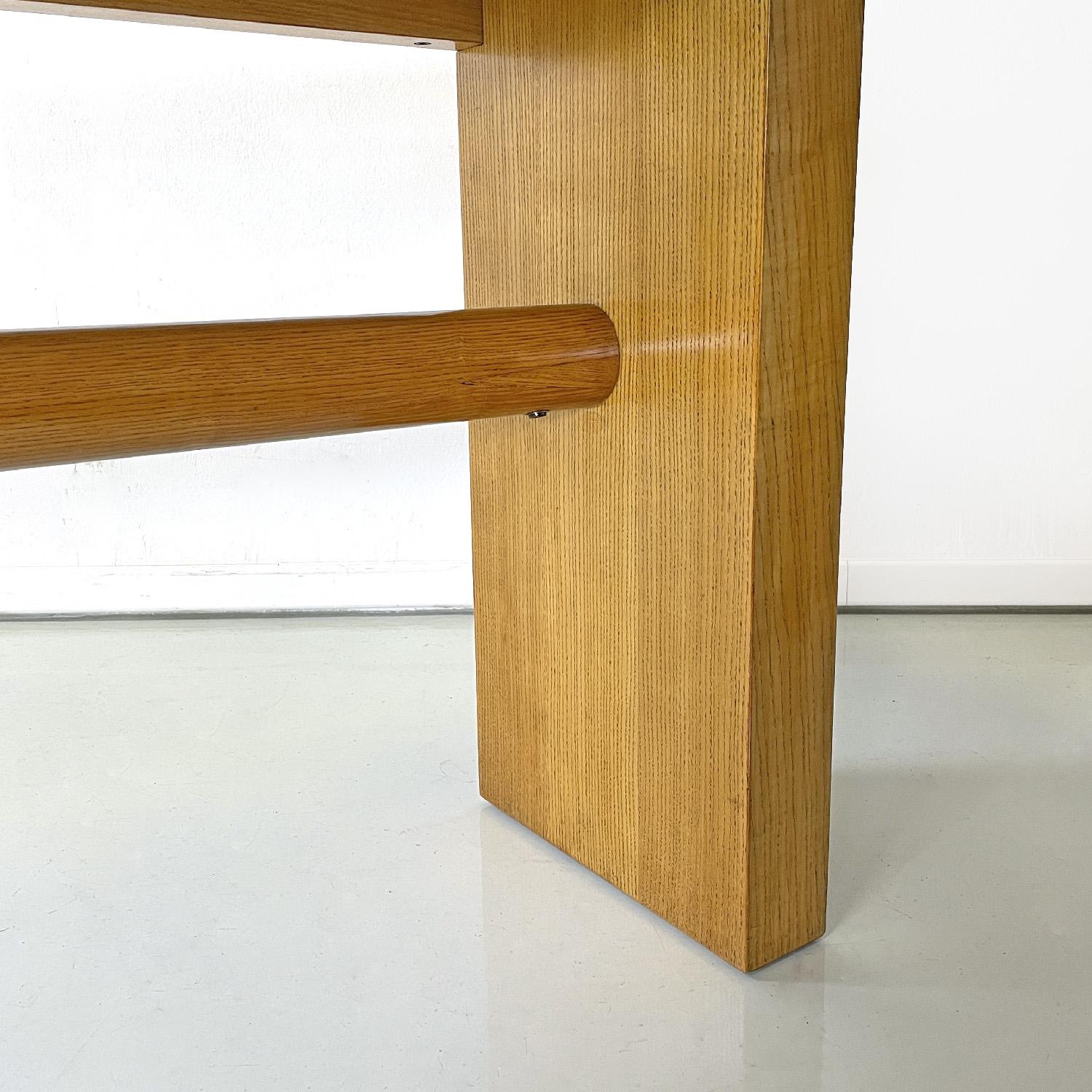Italian modern wooden dining table Valmarana by Carlo Scarpa for Gavina, 1970s 6