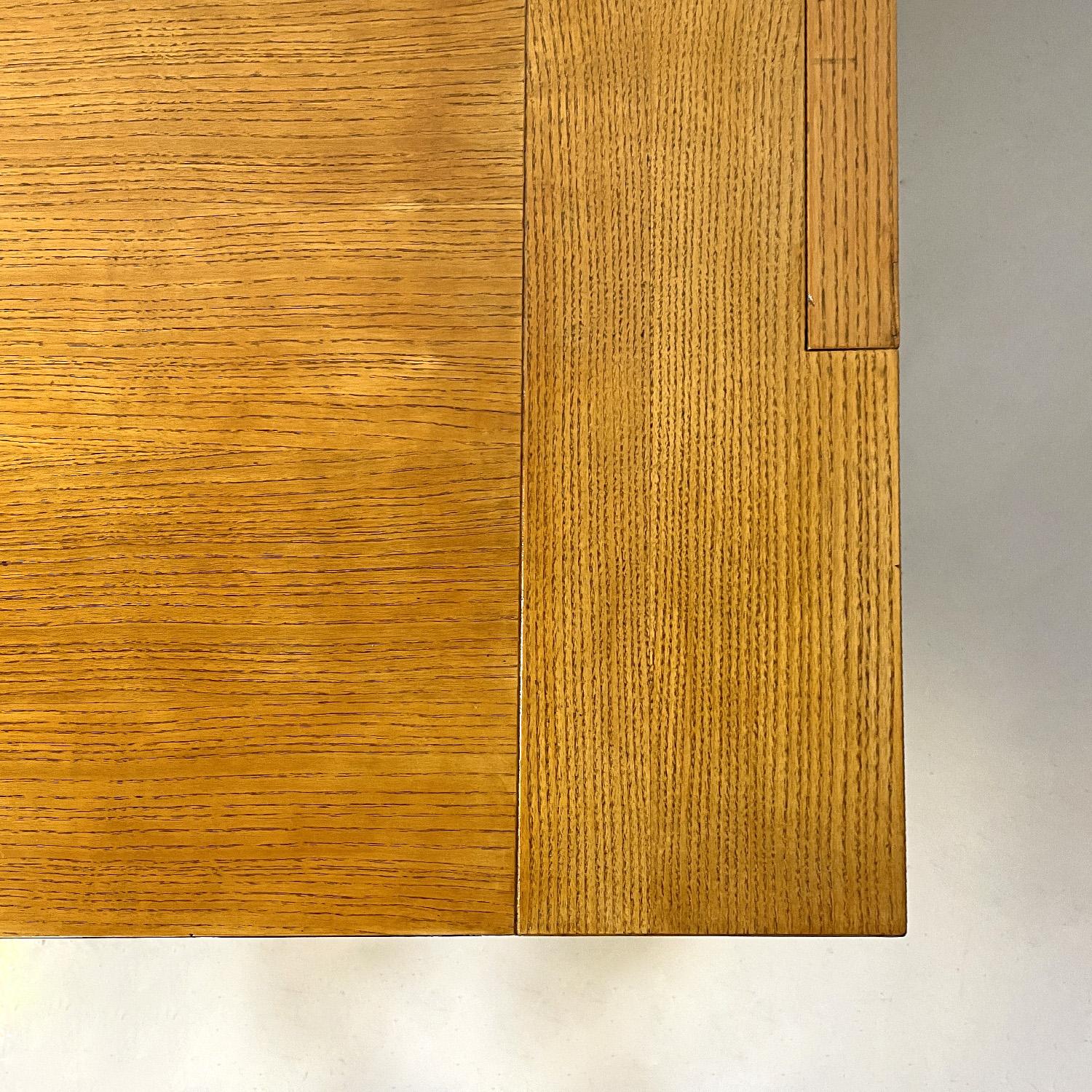 Italian modern wooden dining table Valmarana by Carlo Scarpa for Gavina, 1970s 1