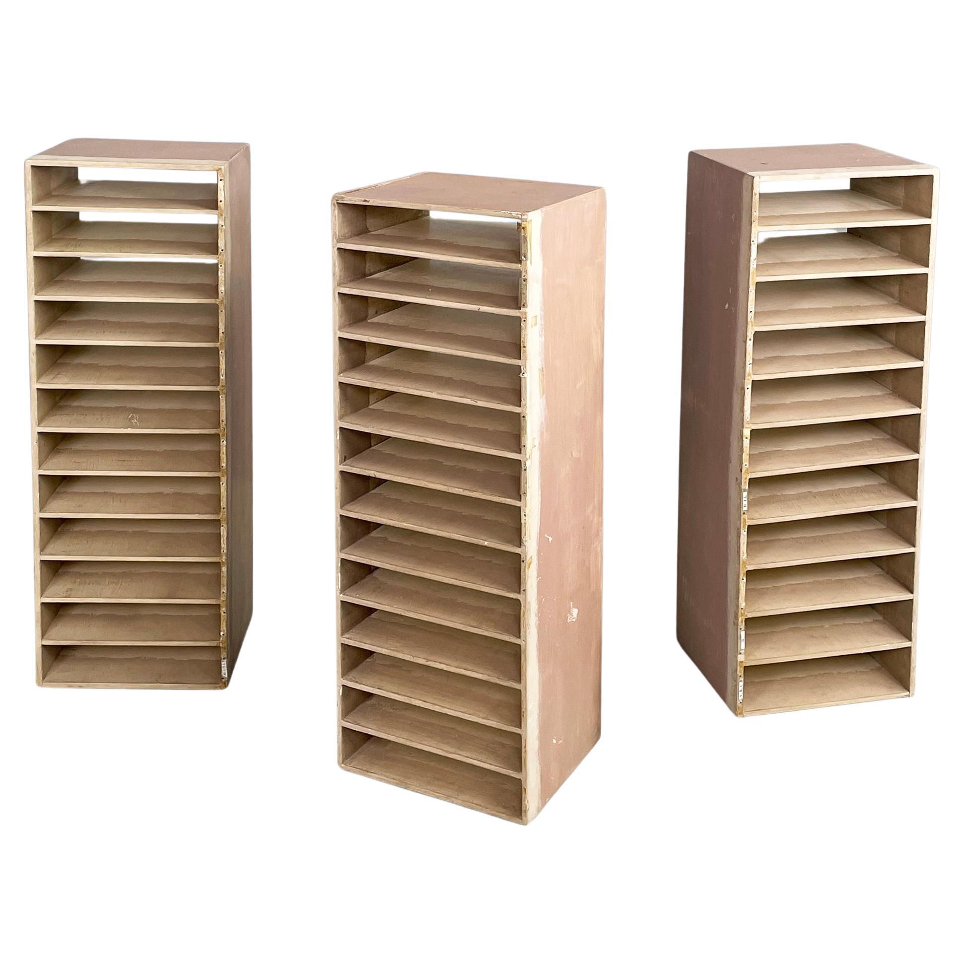 Italian modern Wooden filing cabinet or storage with shelves, 1990s