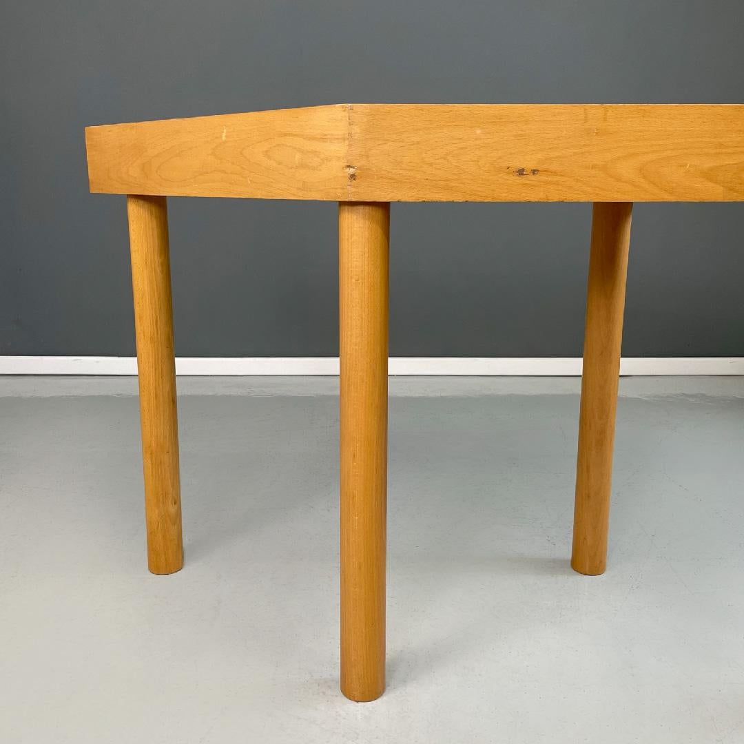 Late 20th Century Table trapèze italienne moderne en bois Tangram de Morozzi pour Cassina, 1990 en vente