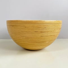 Moderne italienische moderne runde Bodenvase oder Barschrank aus Holz von Pino Pedano, 1980er Jahre