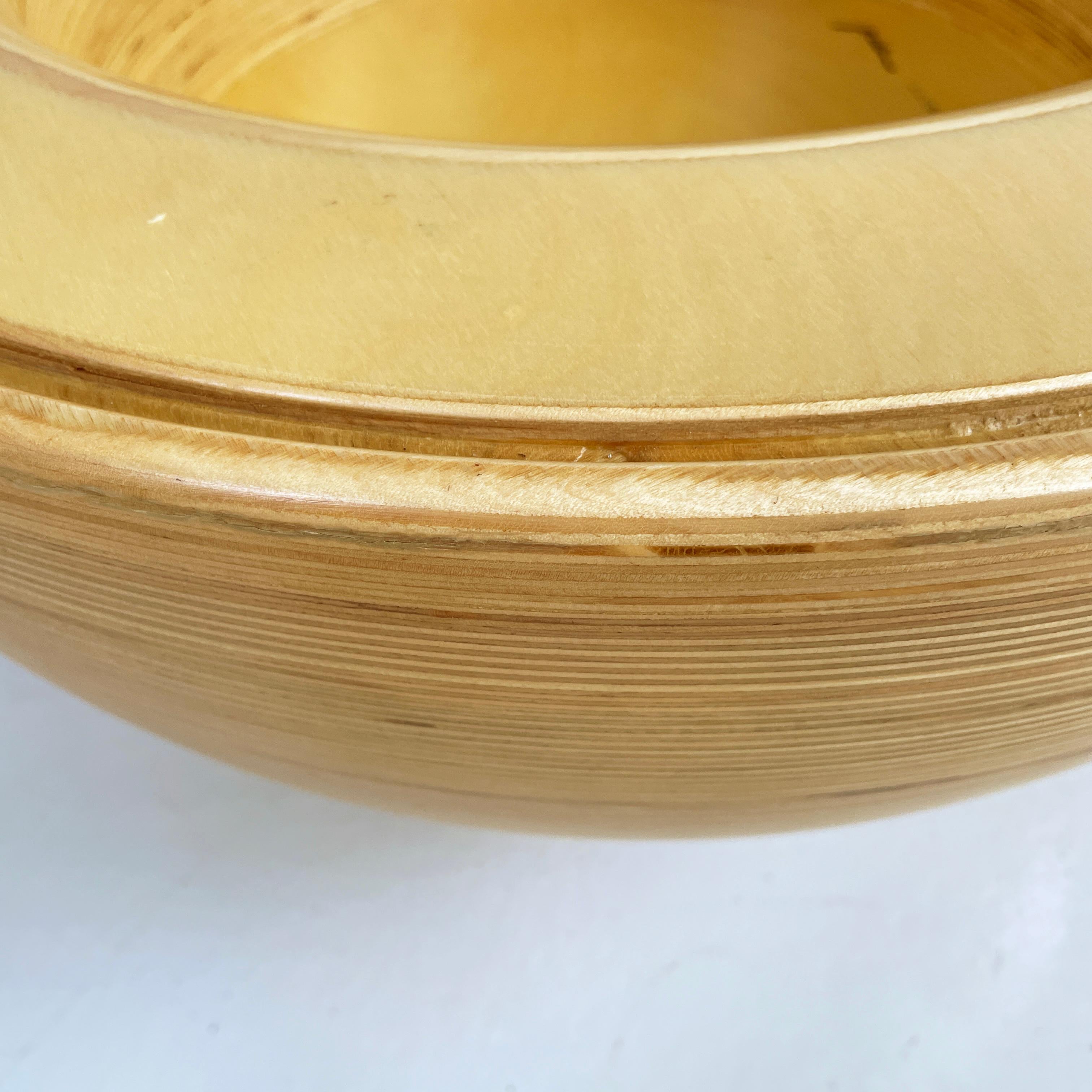 Vaso da terra rotondo o mobile bar in legno moderno italiano di Pino Pedano, anni '80 3