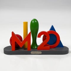 Sculpture moderne italienne en bois de Lucio Del Pezzo pour Olivetti, 1982