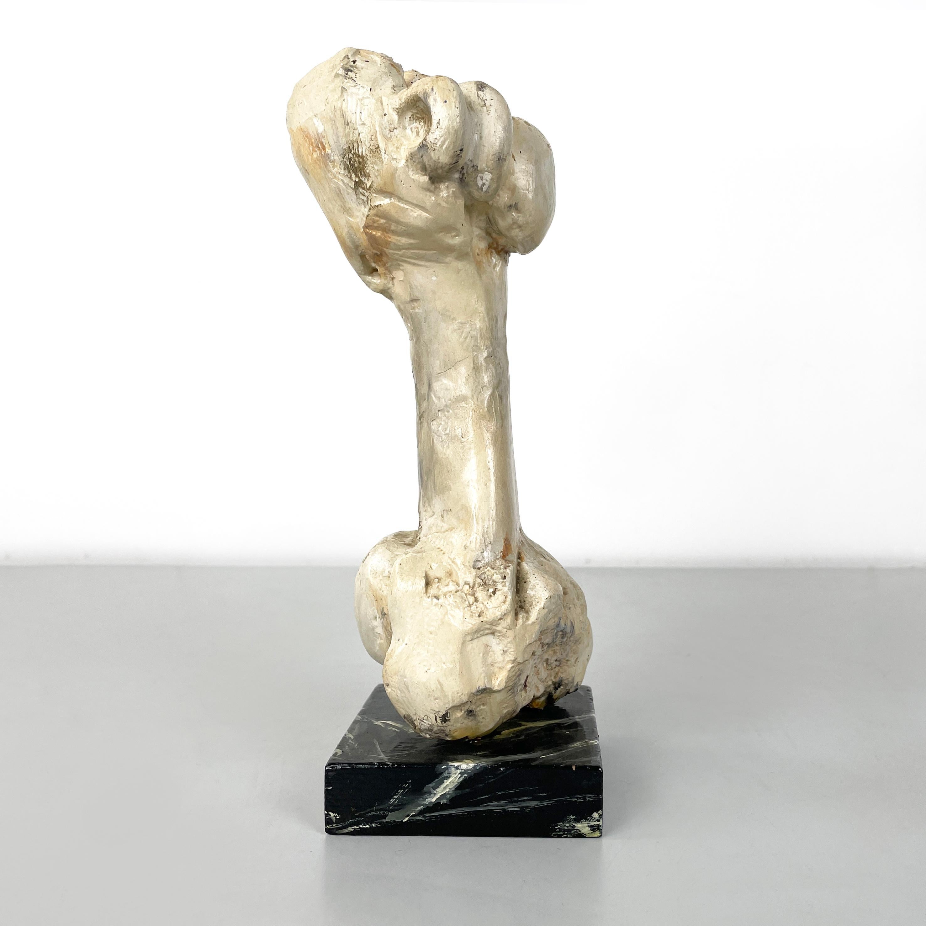 Late 20th Century Italian modern Wooden sculpture of a bone by N.F. Puccio, 1990s For Sale