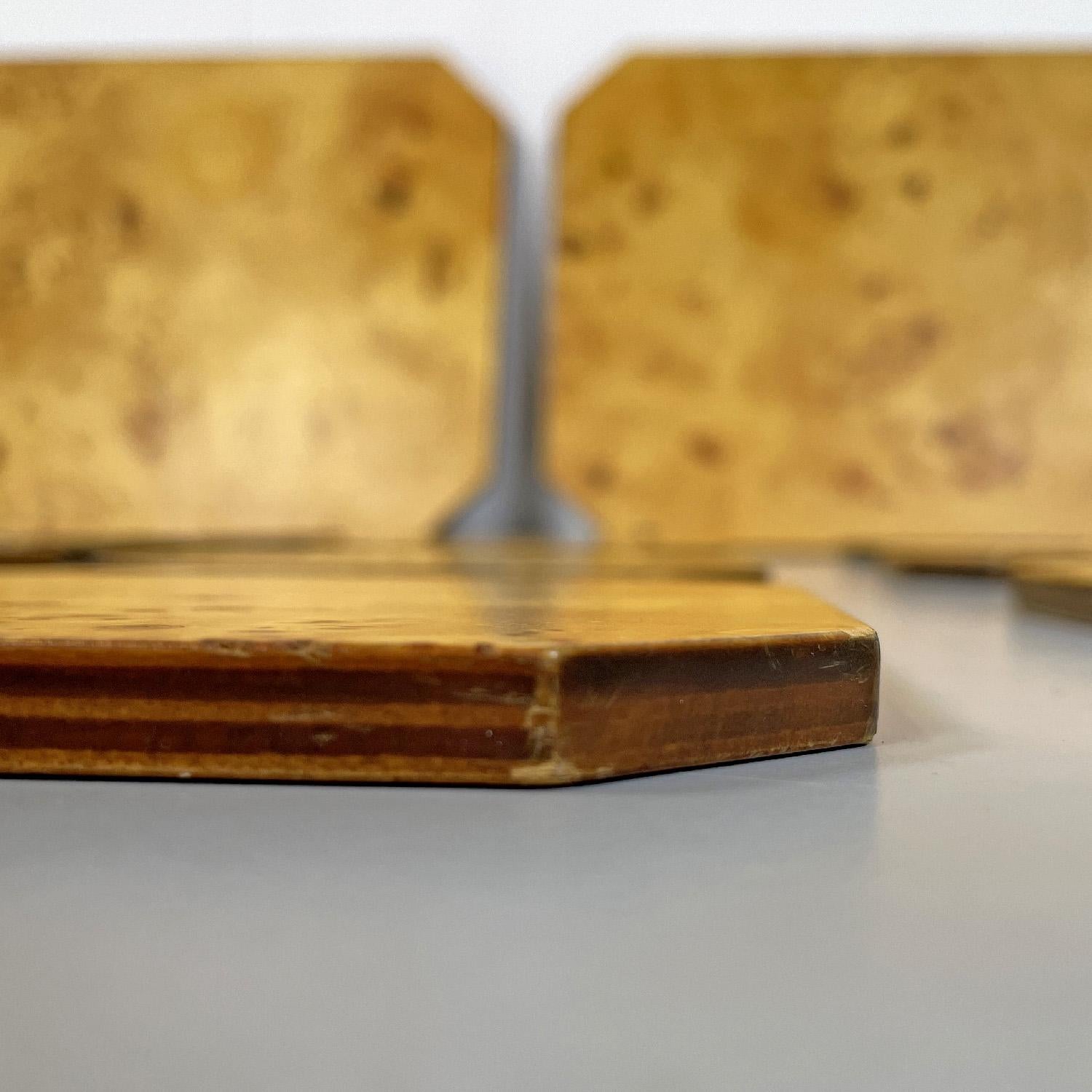 Italian modern wooden tableware set by Felice Antonio Botta Designer, 1973 For Sale 5