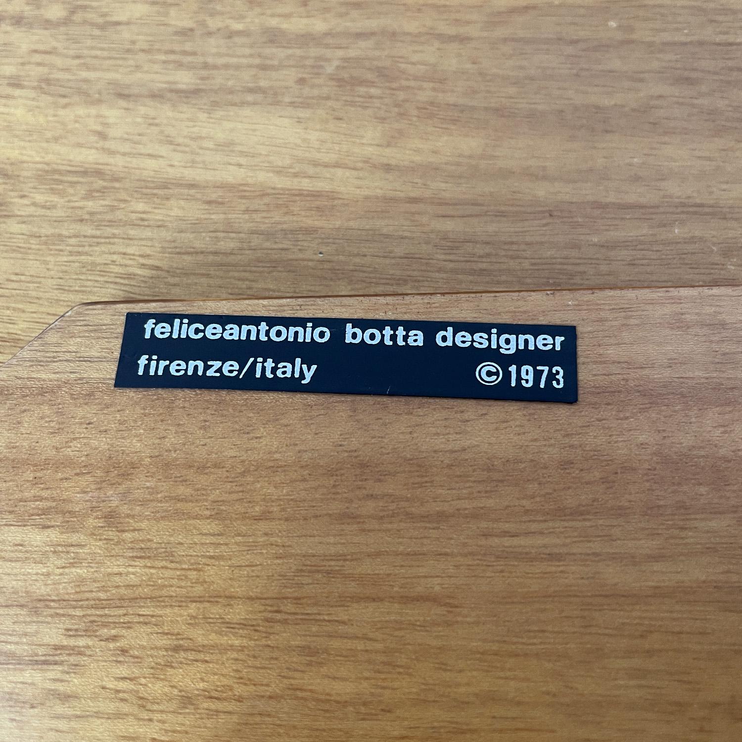 Service de table moderne italien en bois par Felice Antonio Botta Designer, 1973 en vente 5