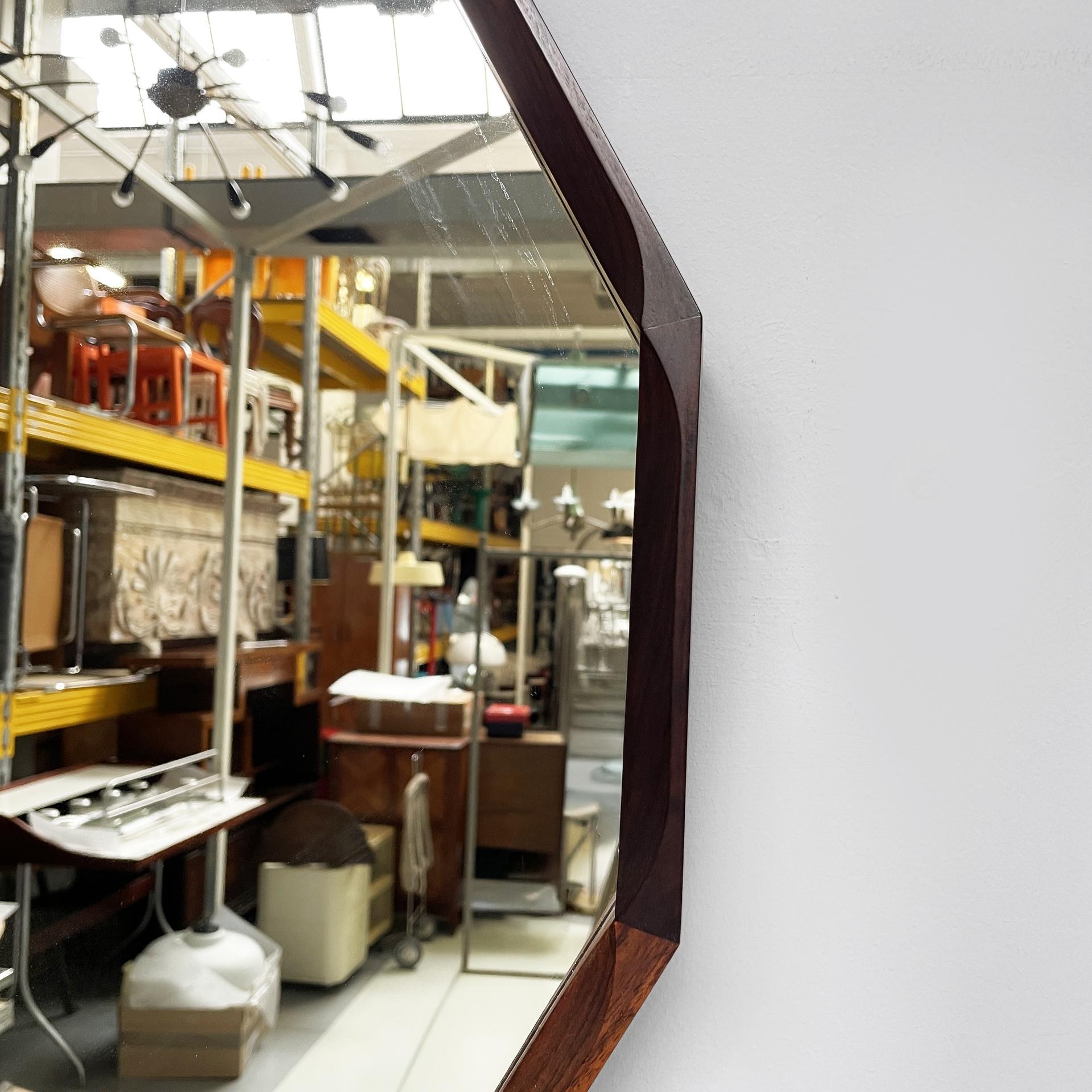 Miroir mural moderne italien en bois par Sormani, années 1960 Bon état - En vente à MIlano, IT