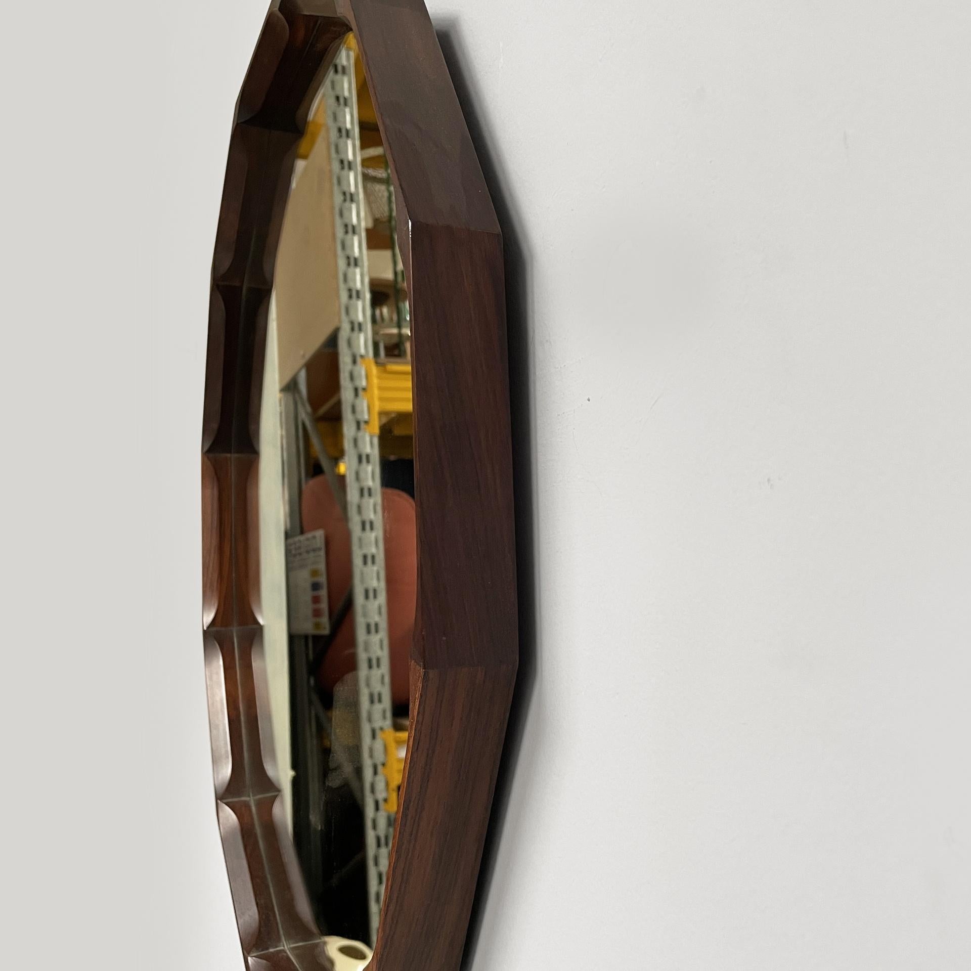 Miroir mural moderne italien en bois par Sormani, années 1960 en vente 1