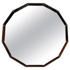 Specchio da parete italiano moderno in legno di Sormani, anni '60