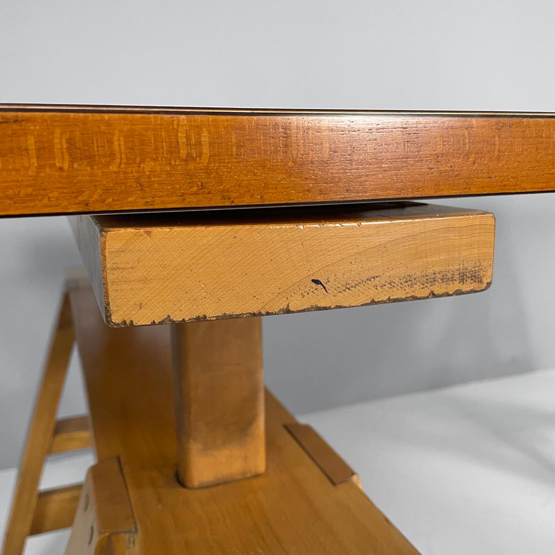 Italian modern working table Leonardo by Achille Castiglioni for Zanotta, 1970s For Sale 5
