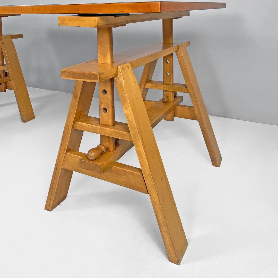 Italian modern working table Leonardo by Achille Castiglioni for Zanotta, 1970s For Sale 7