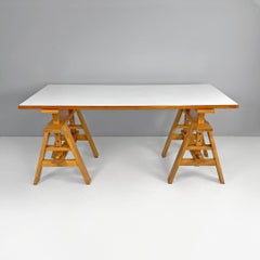 Italian modern working table Leonardo by Achille Castiglioni for Zanotta, 1970s