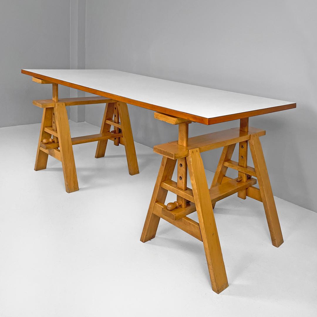 Modern Italian modern working table Leonardo by Achille Castiglioni for Zanotta, 1970s For Sale