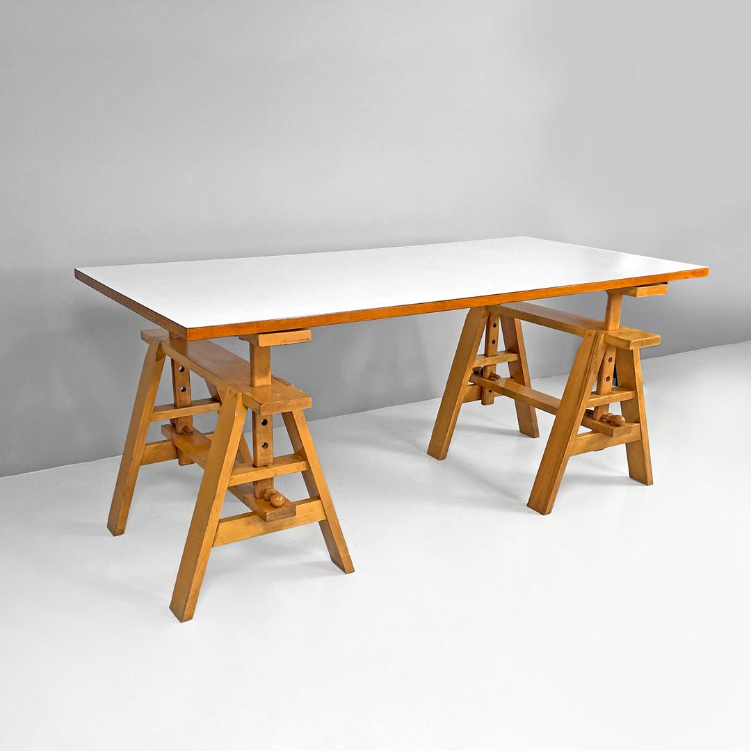 Late 20th Century Italian modern working table Leonardo by Achille Castiglioni for Zanotta, 1970s For Sale