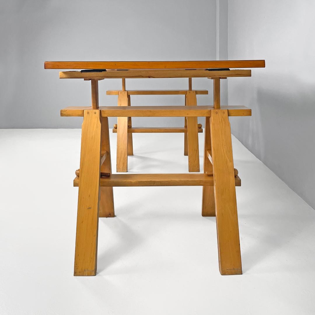 Laminate Italian modern working table Leonardo by Achille Castiglioni for Zanotta, 1970s For Sale