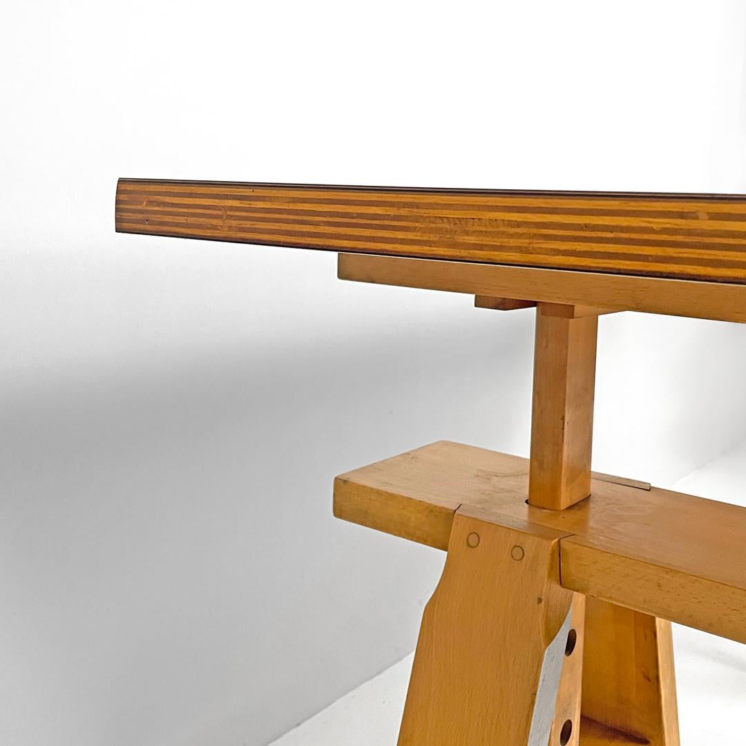 Italian modern working table Leonardo by Achille Castiglioni for Zanotta, 1970s For Sale 2