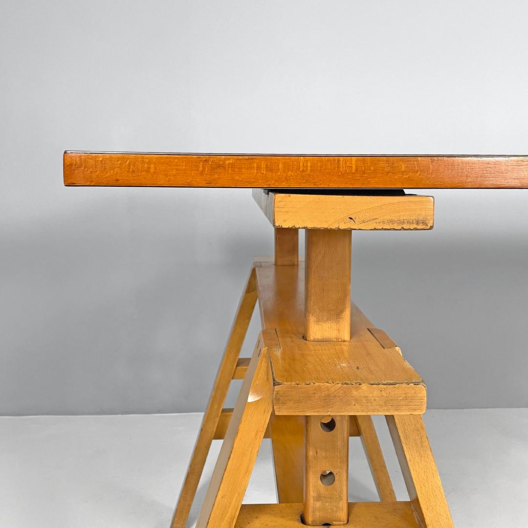 Italian modern working table Leonardo by Achille Castiglioni for Zanotta, 1970s For Sale 3