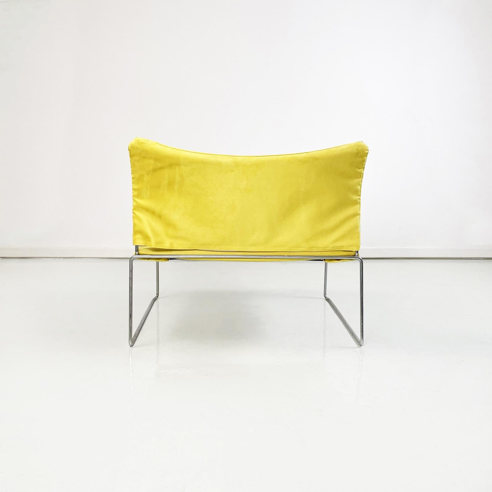 Steel Italian Modern Yellow Armchair Mod, Saghi by Kazuhide Takahama for Gavina, 1970s For Sale