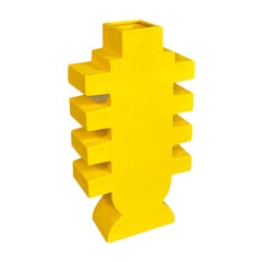 Italian modern yellow ceramic Africa sculpture  or vase Florio Paccagnella 2023