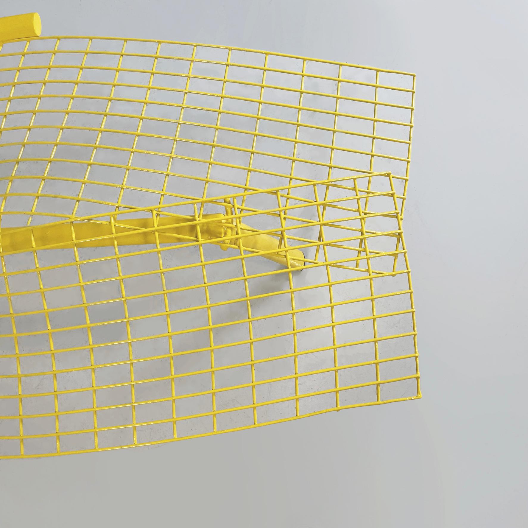 Italienisch modern Gelb Metall Liegestuhl Swing Rete von Offredi für Saporiti, 1980er im Angebot 4