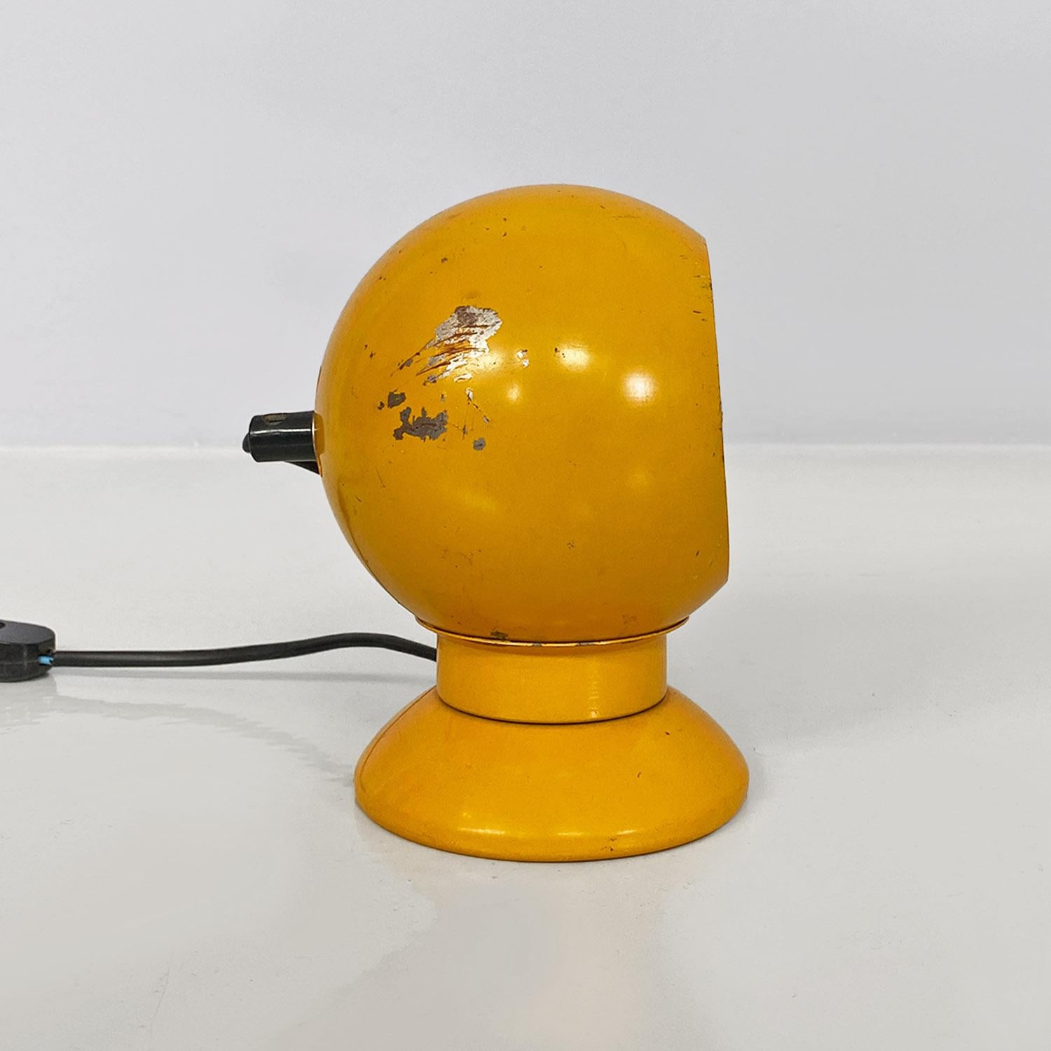 Metal Italian modern yellow metal table lamps or applique by Goffredo Reggiani, 1970s For Sale