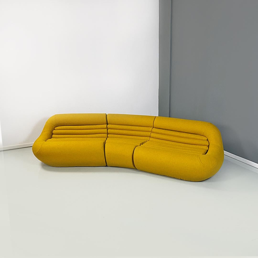 Italian Modern Yellow Modular Carrera Sofa by DDL Group for BBB Bonacina, 1969 In Good Condition In MIlano, IT