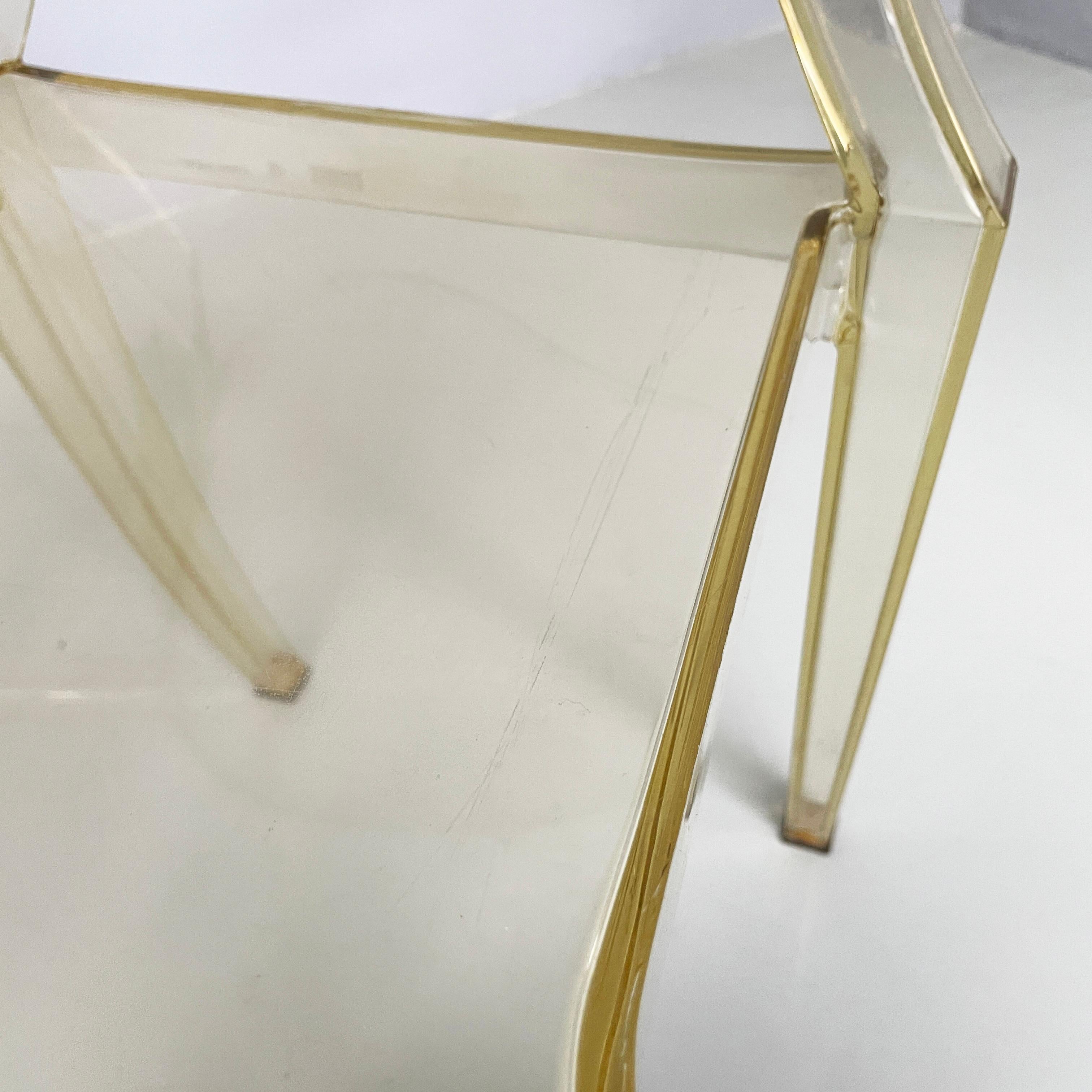 Italian modern Yellow plastic chairs Louis Ghost by Starck Kartell, 2000-2010s For Sale 4