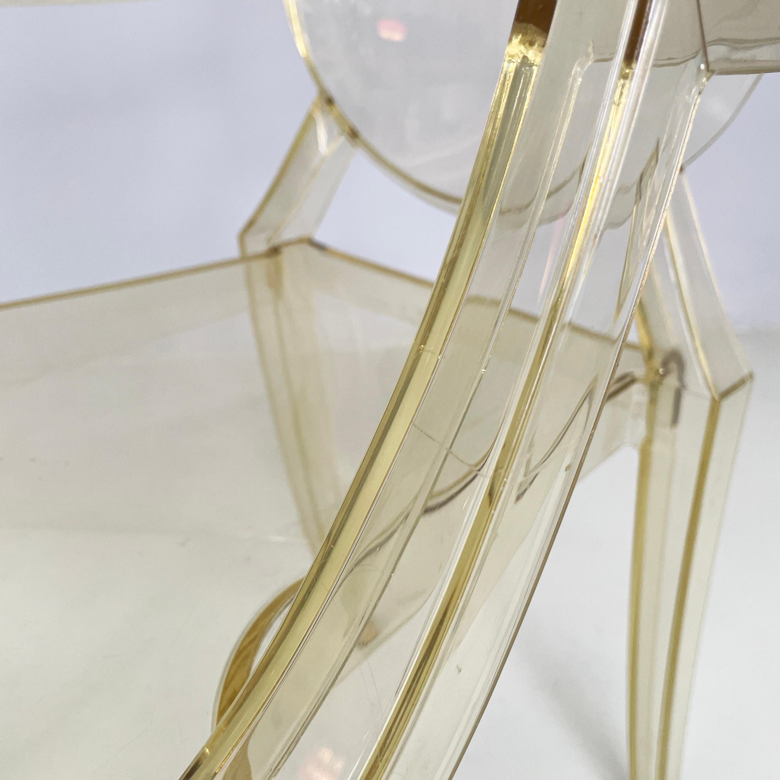 Italian modern Yellow plastic chairs Louis Ghost by Starck Kartell, 2000-2010s For Sale 9