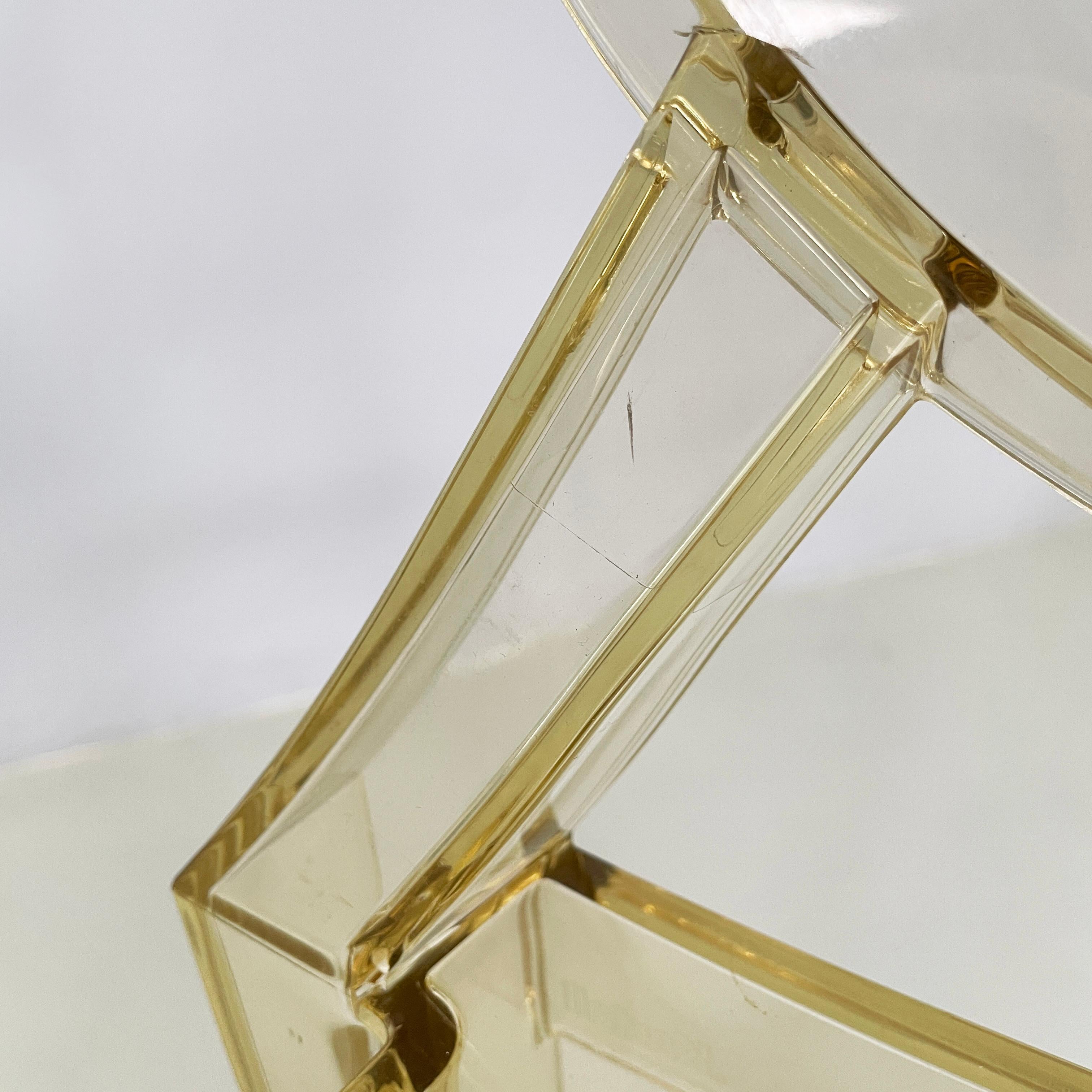 Italian modern Yellow plastic chairs Louis Ghost by Starck Kartell, 2000-2010s For Sale 10