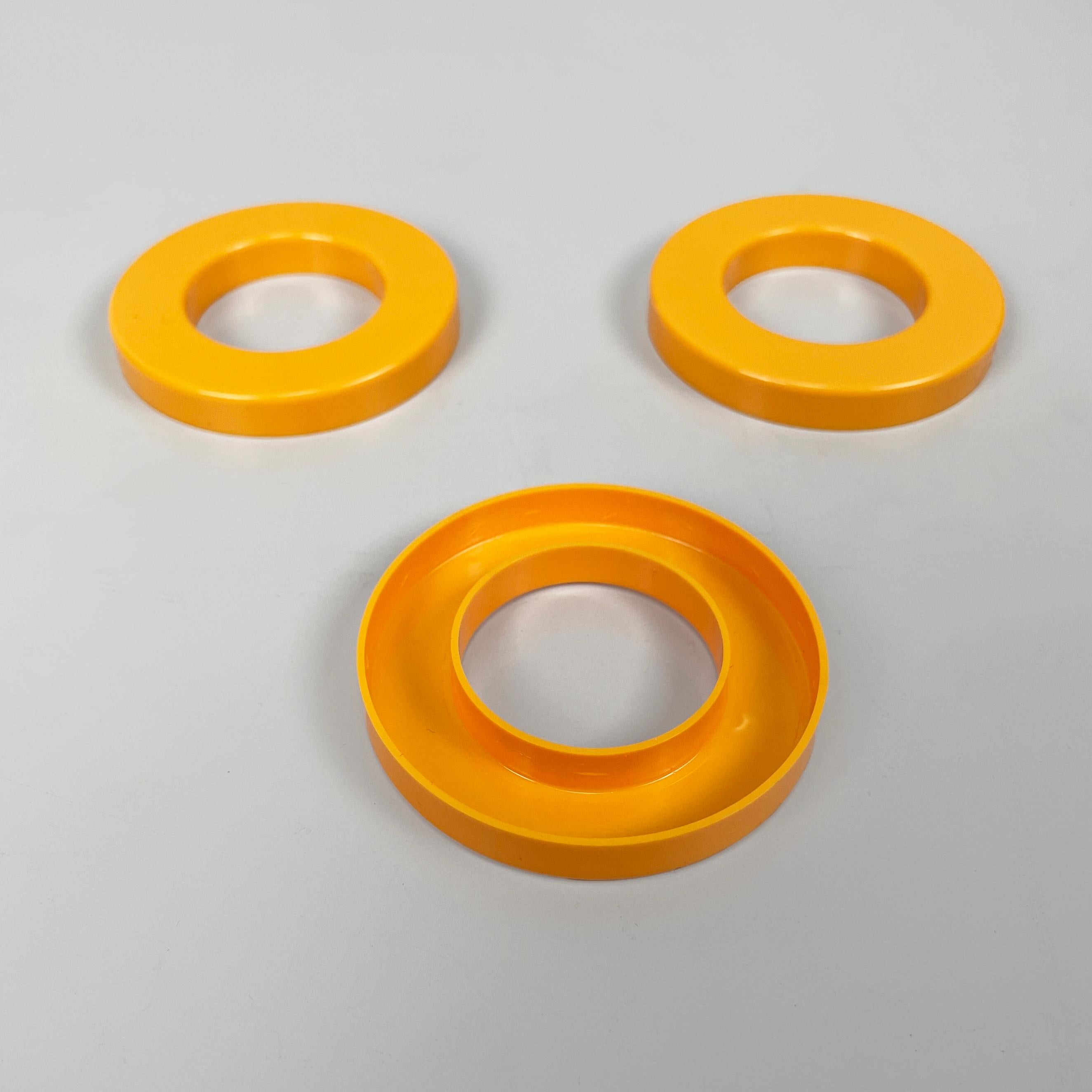 Italian modern orange rings for perpetual wall calendar by Ring A Date, 2020s 2