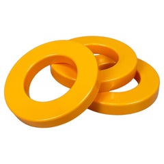 Italian modern orange rings for perpetual wall calendar by Ring A Date, 2020s