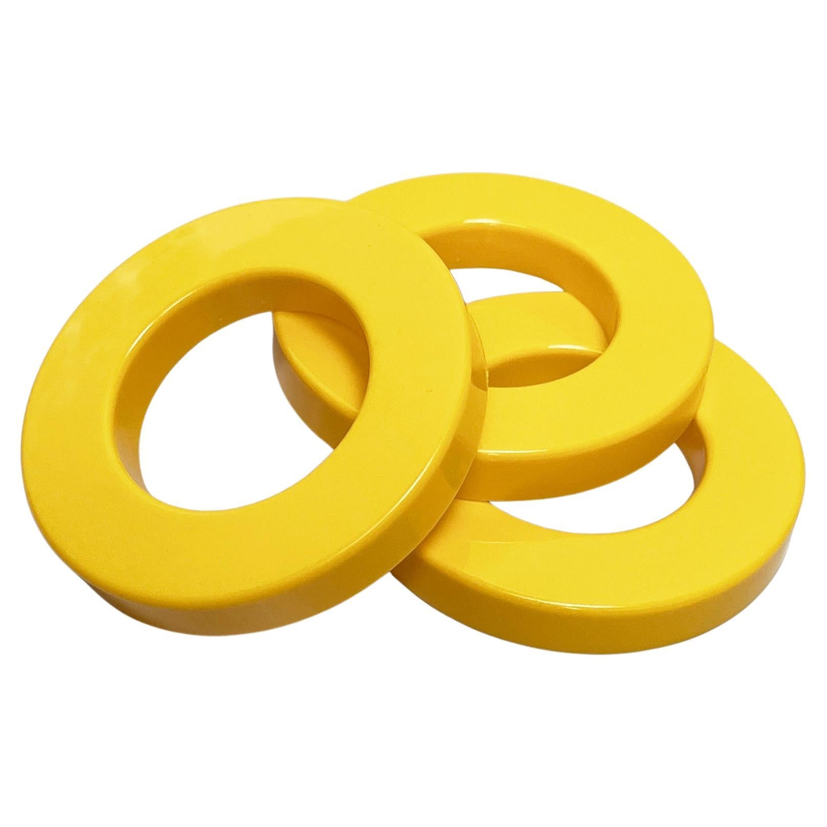 Italian modern yellow rings for the perpetual wall calendar by Ring A Date, 2020