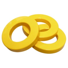 Italienische moderne gelbe Ringe für den ewigen Wandkalender von Ring A Date, 2020
