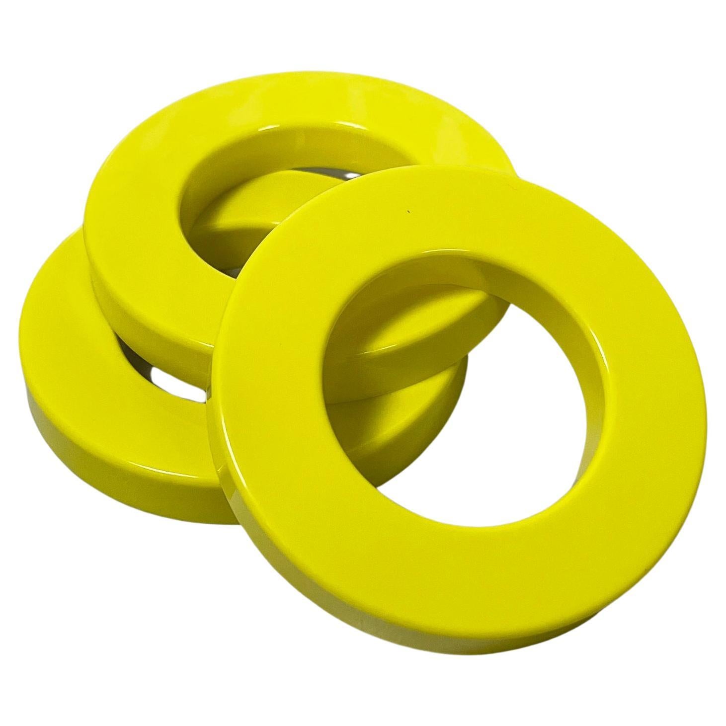 Italian modern yellow rings for perpetual wall calendar by Ring A Date 2020