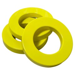 Italian modern yellow rings for perpetual wall calendar by Ring A Date 2020