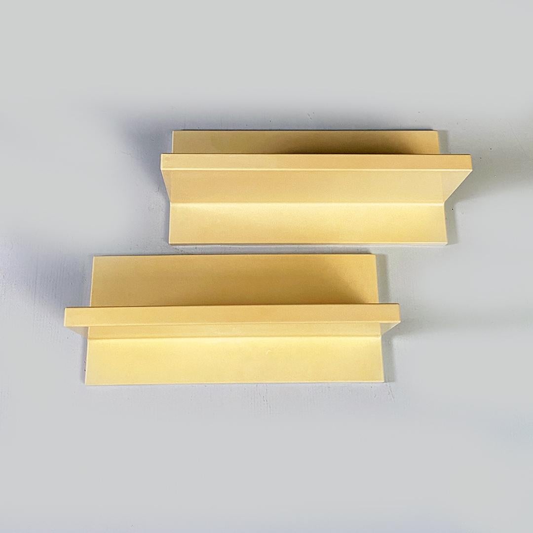 Late 20th Century Italian modern yellowed plastic wall shelves by Marcello Siard for Kartell 1970s