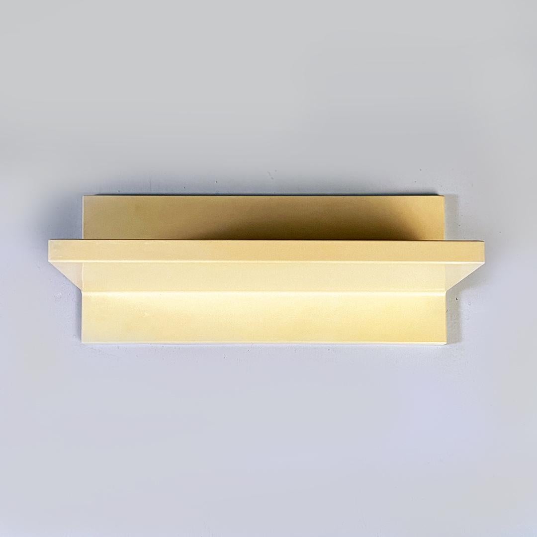 Plastic Italian modern yellowed plastic wall shelves by Marcello Siard for Kartell 1970s
