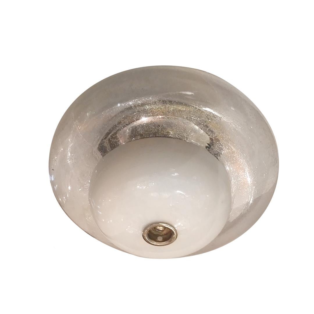 Mid-20th Century Italian Moderne Blown Glass Fixture For Sale