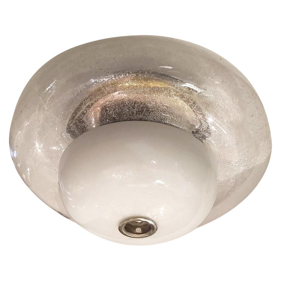 Italian Moderne Blown Glass Fixture For Sale