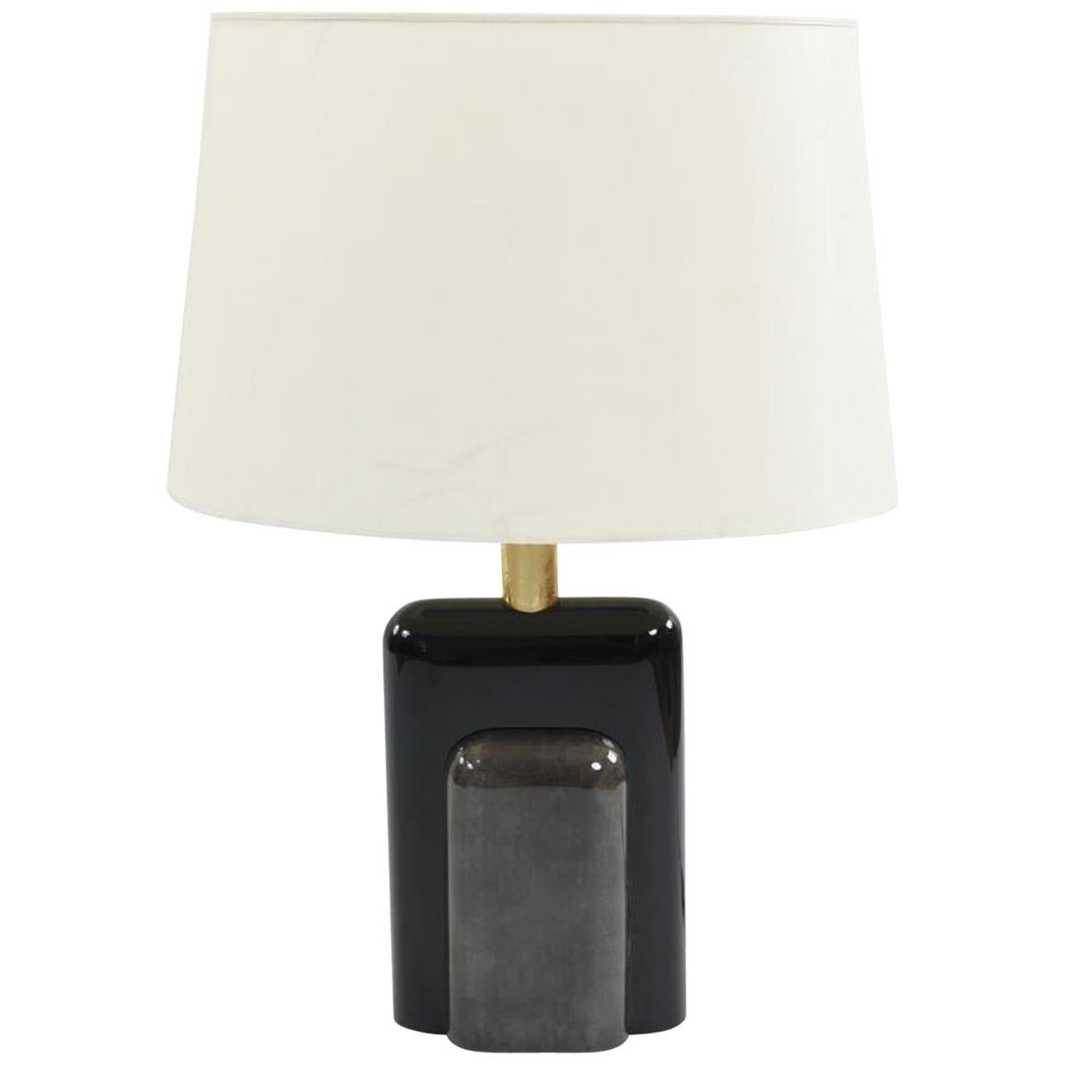 Italian Moderne Goatskin and Lacquer Lamp
