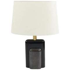 Italian Moderne Goatskin and Lacquer Lamp