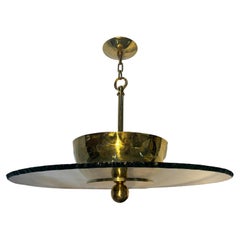 Italian Moderne Style Glass Light Fixture
