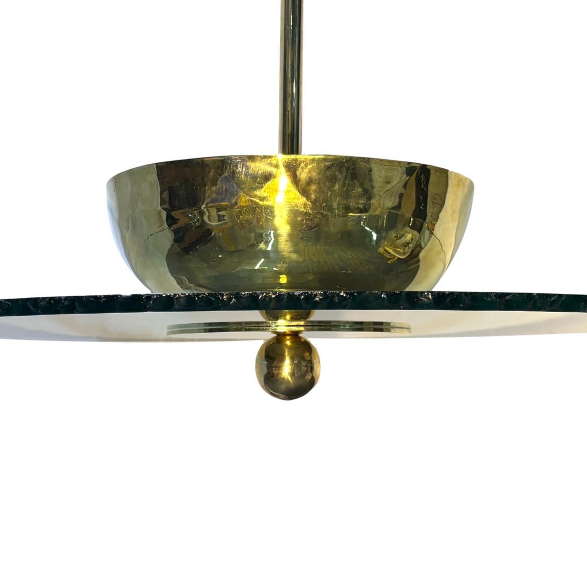 Lámpara de Cristal Estilo Moderno Italiano mediados del siglo XX en venta