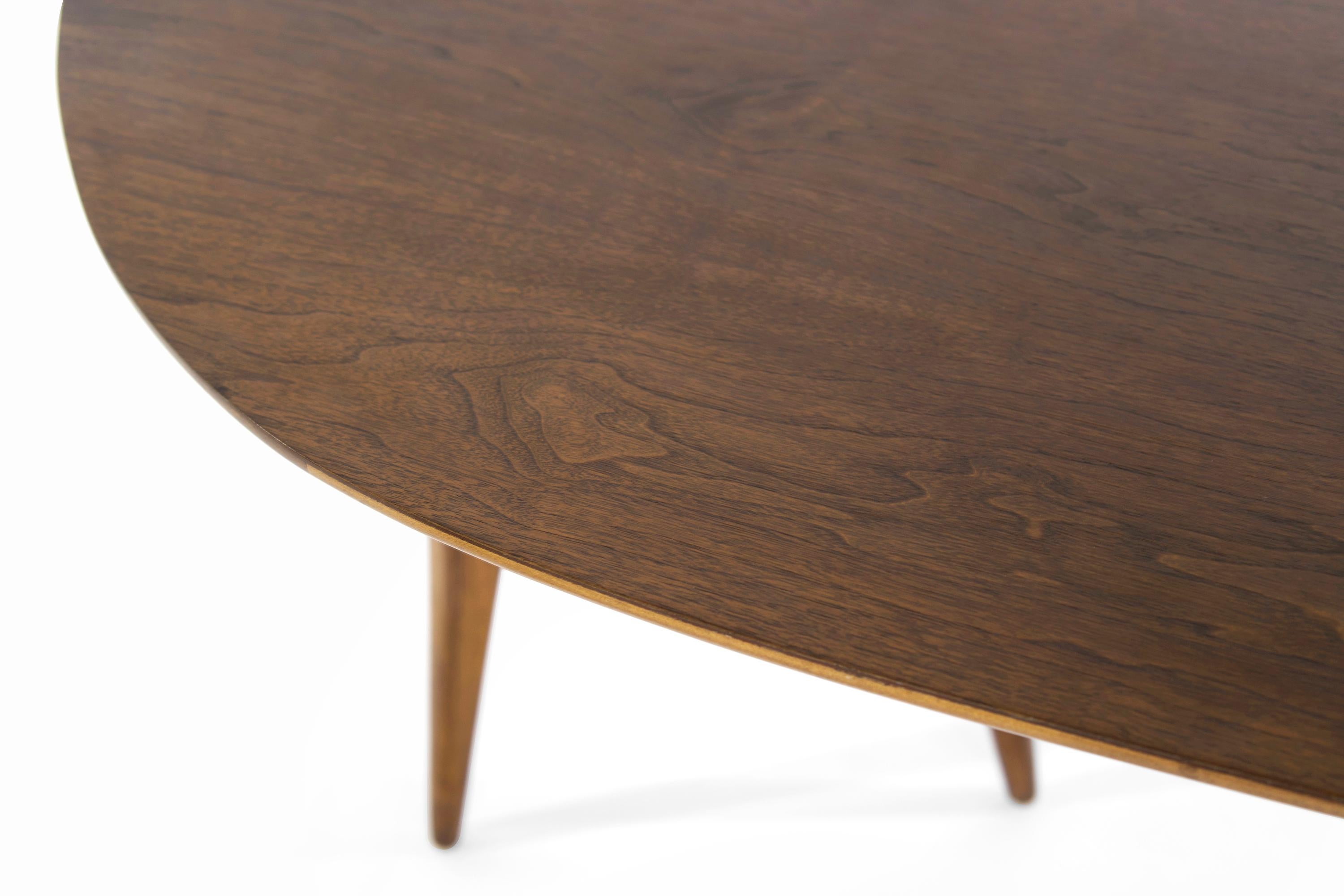 Italian Modernism Asymmetrical Walnut Desk, circa 1950s 8